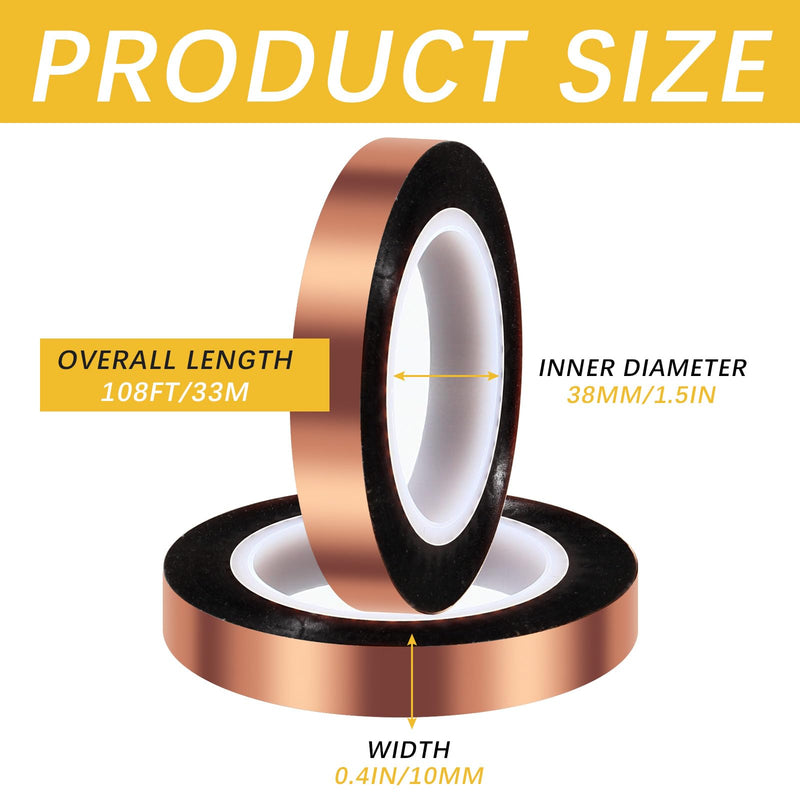 4 Rolls 10mm x33m (108ft) Sublimation Tape,High Temperature Tape for heat press,Electronics, Soldering, Circuit Board,sublimation heat tape for heat transfer tape dispenser,Up to 250℃(480℉)(Brown) brown /10mm*33m/4pcs