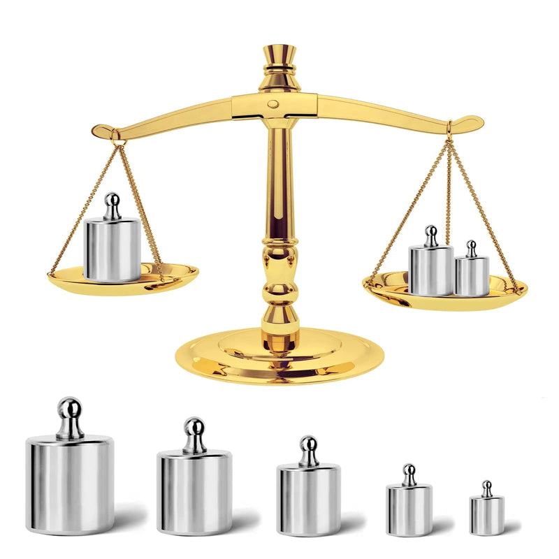 [Australia - AusPower] - 17 Pcs Calibration Weights Set 10mg-100g Calibration Weight Kit Stainless Steel Calibration Weight for Calibrate The Balance Diamond Jewelry Carat Scales Metering Verification (206g) 206g 