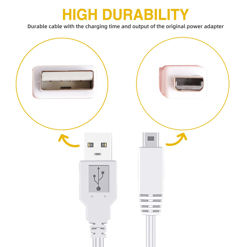 [Australia - AusPower] - Charger Kits for Wii U Gamepad, AC Power Adapter Charger and USB Charging Cord for Nintendo Wii U Gamepad Remote Controller 