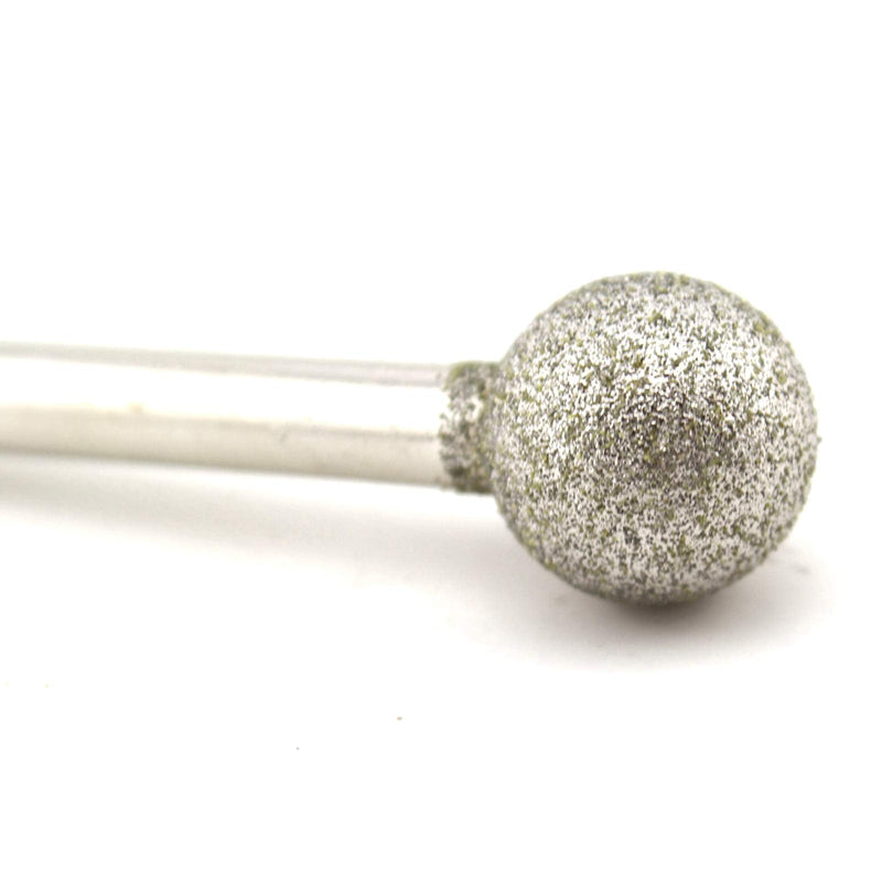 [Australia - AusPower] - 15 mm Dia Spherical Head Diamond Grinding Bit Coated Mounted Points Round Ball Burs Grit 80 Shank 6mm Coarse Tools for Stone Head Diameter 15 mm 
