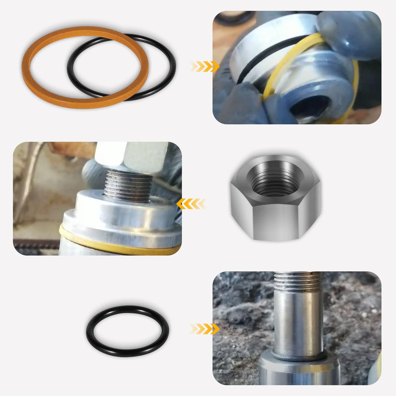 [Australia - AusPower] - Replacement Skid Steer Lift Hydraulic Cylinder Seal Kit Fit for Bobcat 444 500 610 642 643 742 743 753 & More Replaces OEM 6803329, 7137769 