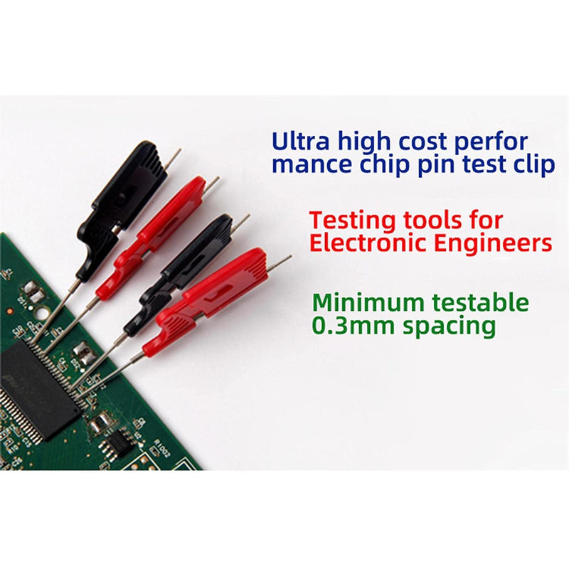 [Australia - AusPower] - SDK08 Test Clip Ultra Small Clip Chip Foot Clip Micro IC Clamp SOIC/TSSOP/TSOP/SSOP/MSOP/PLCC/QFP/TQFP/LQFP/SMD IC Test Chip Mini Chips Adapters 