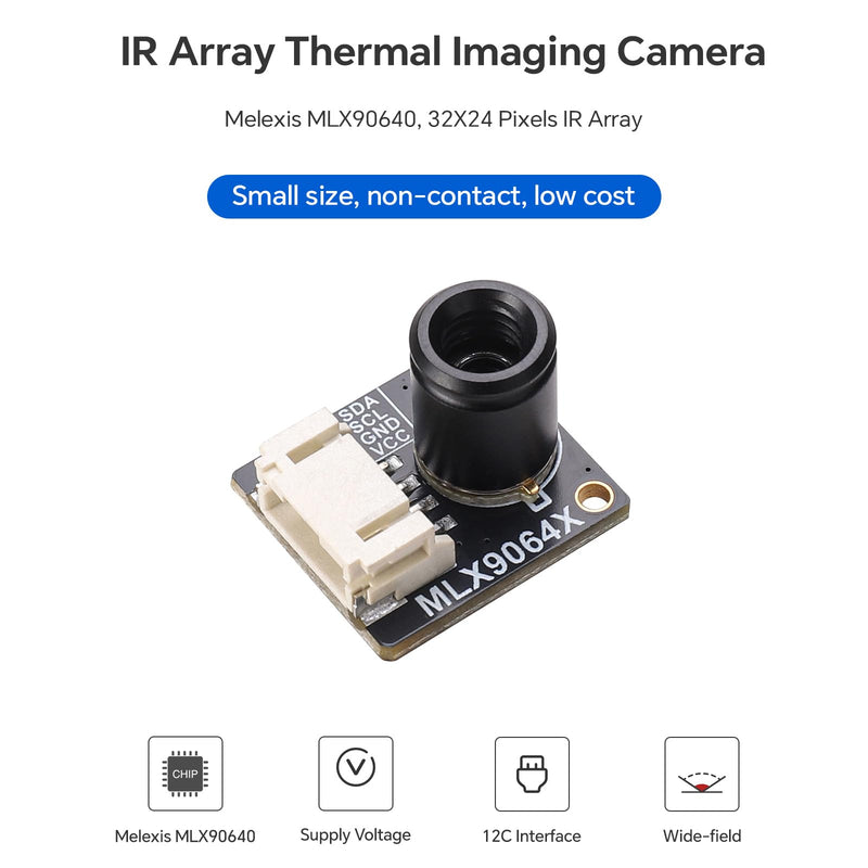 [Australia - AusPower] - MLX90640-D55 Thermal Imaging Camera, 32x24 IR Array, I2C Interface, for Raspberry Pi, Compatible with Arduino and STM32,for Firefighting, Security Monitoring, Electrical Maintenance, HVAC, etc. 