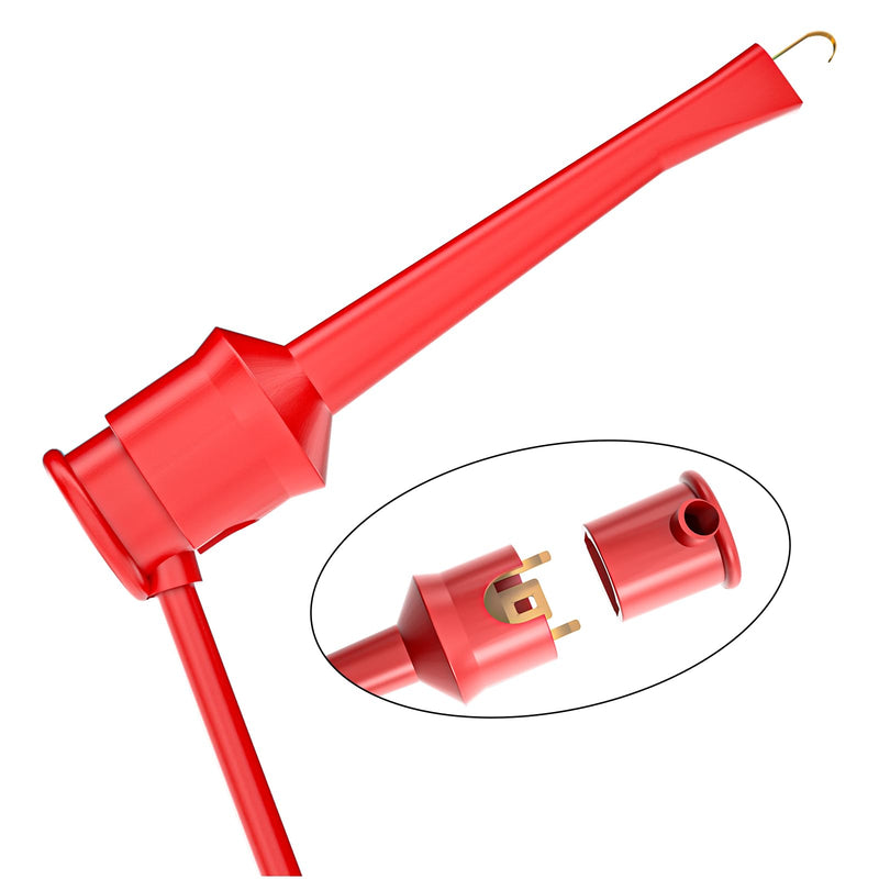 [Australia - AusPower] - Goupchn Banana to Hook Test Leads 10PCS 4mm Stackable Banana Plug to Test Hook Clips Flexible Testing Cable Wires 500V 5A for Multimeter Electrical Testing 10 Colors-3.3ft/1m 