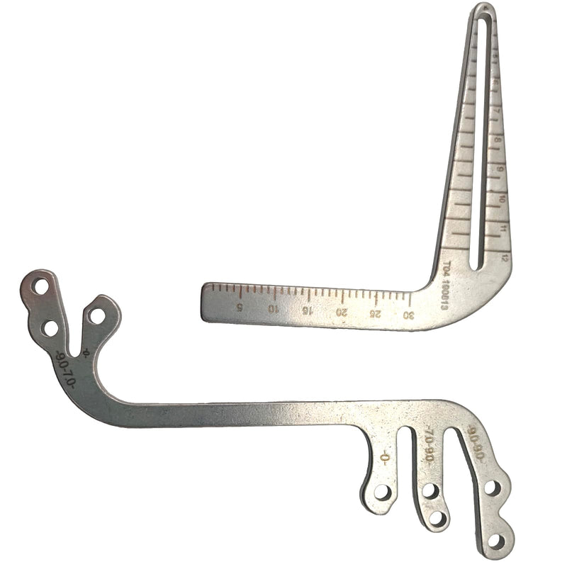 [Australia - AusPower] - Dental Implant Locating Guide Plate 6pcs/set Stainless Steel Implant Teeth Measuring Ruler Positioning Angle Ruler Dentist Implant Tool 