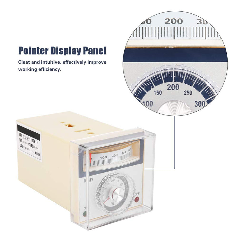 [Australia - AusPower] - 0-400℃ 220V AC K Type Temperature Controller TED-2001 Pointer Thermostat 