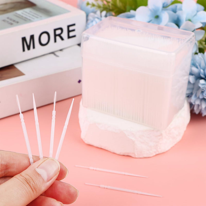 [Australia - AusPower] - 1100Pcs Dental Picks Plastic Toothpick Oral Hygiene 2 Way Interdental Brush Stick 