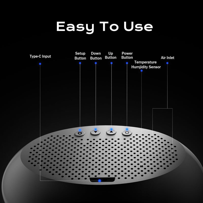 [Australia - AusPower] - 12-in-1 Air Quality Monitor Indoor, Portable Air Quality Monitor, for CO2, PM1.0, PM2.5, HCHO, TVOC and Others, Air Quality Tester for Home, Hotel, Office, Car, Battery Powered Air Monitor (White) White 