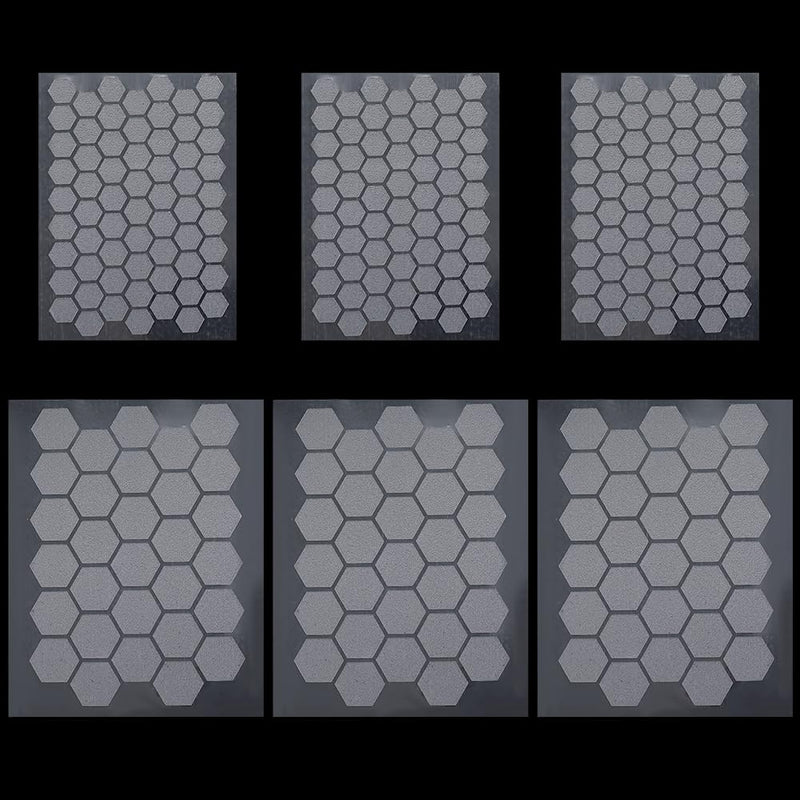 8Pcs 2 Styles Phone Grip Tape Clear Adhesive Traction Rubber Textured Hexagonal Shaped Waterproof Pre-Cut Non Slip Kit Finger Stickers Grip Tape for Handles Mouse Laptop Tablet Gaming DIY
