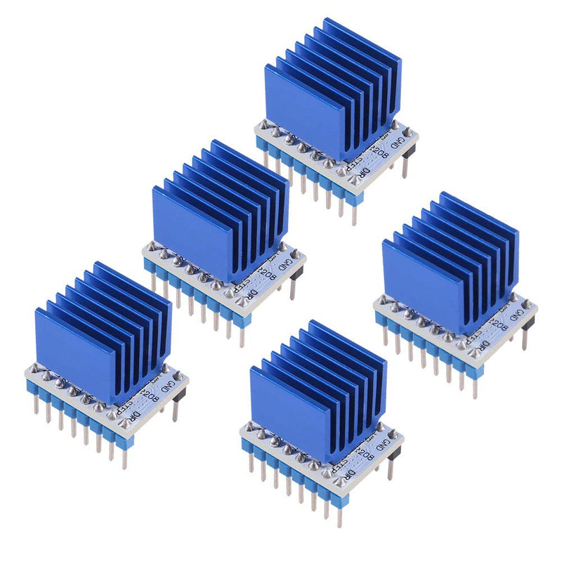 5Pcs TMC2208 3D Printer Stepper Motor Driver, DORHEA TMC2208 V1.2 Stepper Driver Module with Heat Sink Screwdriver for 3D Printer Controller Mother Boards Reprap Ramps1.4 MKS Prusa i3 Ender-3 Pro 5PCS