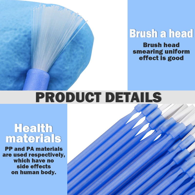 [Australia - AusPower] - 100 Pcs Disposable Interdental Brush, 4 Colors Dental Micro Applicator Brush Micro Swabs Applicator - Oral Dental Hygiene Tooth Cleaning Tool 