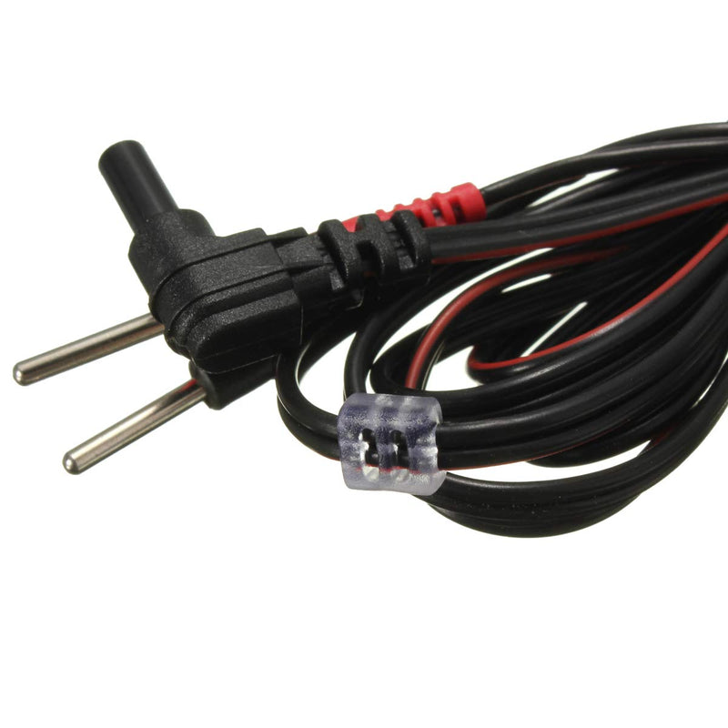 2 x 120 cm TENS Electrode Lead Wires Jack Plug Pin Connector Pack, Flexible Cable for TENS EMS Massage Devices, Replacement Connection Cable for Electrotherapy Instruments