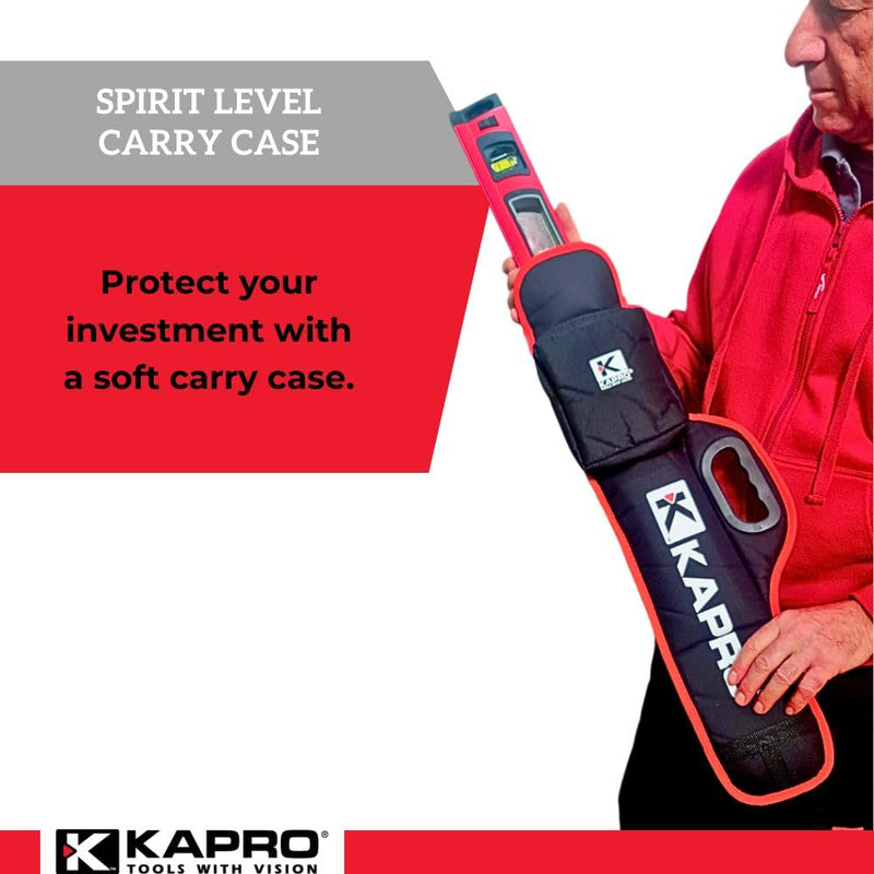 Kapro - CASE-24 Carrying Case - Storage Bag for Levels - Durable Nylon Carry Case - With Plastic Handle and Zippered Accessory Pouch - Fits 24” Levels 24-Inch Length