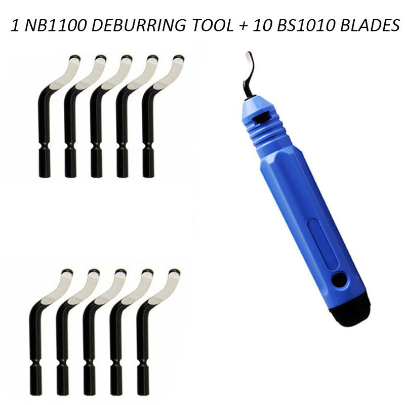 [Australia - AusPower] - Universal Deburring Tool, Metal Handle Hand Deburring with 11 Blades, 360� Rotating Blade Cutting Tool for 3D Printers, Plastic, Aluminium and Stainless Steel 