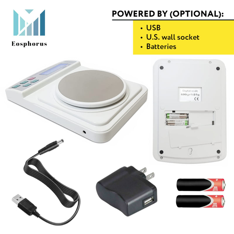 [Australia - AusPower] - Eosphorus Science Digital Scale Mass Balance Chemistry Laboratory Digital Scale Gram Scale 0.01g Accuracy  Ounces and Grams Scale 