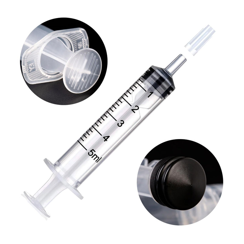 [Australia - AusPower] - 5 ml Syringe Without Needle, Syringe for Liquid with Cap, Oral, Scientific Labs, Measurement, Pack of 30 5ml 