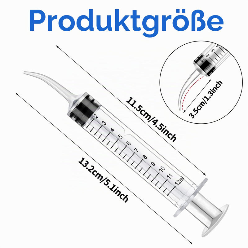 12 ml Dental Syringes Pack of 10 Dental Irrigation Syringe Individually Packed Dosing Syringe for Cleaning Teeth Care of Wisdom Teeth Feeding Pets