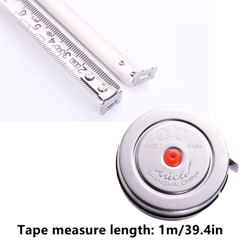 2 Pcs Retractable Tape Measure with Hook – Anti-Slip Grip Compact Metric Ruler for Woodworking Construction Carpenter DIY Home Projects, 1M
