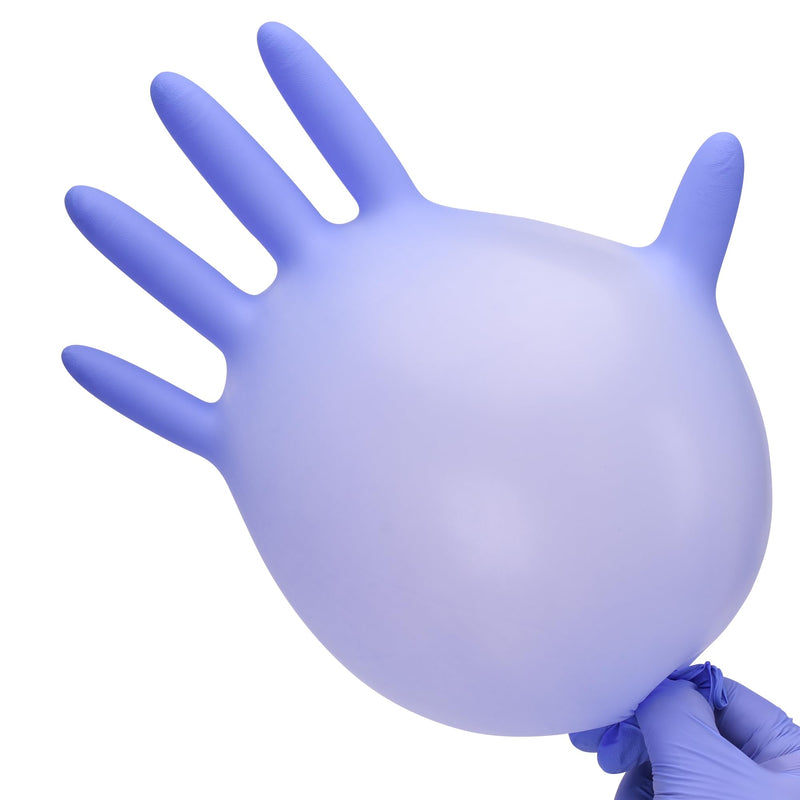 [Australia - AusPower] - Disposable Nitrile Exam Gloves, 3mil, Medium, Box of 100, Violet Nitrile Gloves Disposable Latex Free for Medical, Cleaning, Cooking & Esthetician, Food-Safe, Powder-Free, Purple 