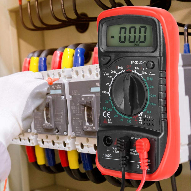 [Australia - AusPower] - XL830L Handheld LCD Digital Multimeter Voltmeter Ammeter Ohmmeter Current Voltage Tester(XL830L Red) XL830L Red 