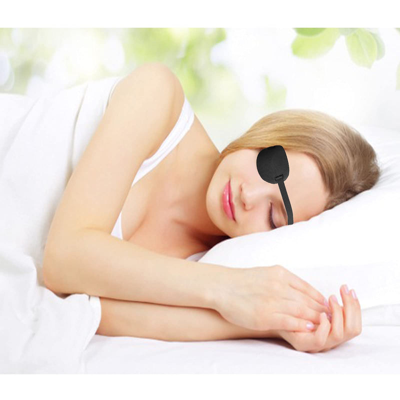 [Australia - AusPower] - 2 Pcs Eye Patches for Adults and Kids,3D Adjustable Eyepatch for Right or Left Eye,One Eye Cover for Lazy Eye,Pirate Costume(Black) 