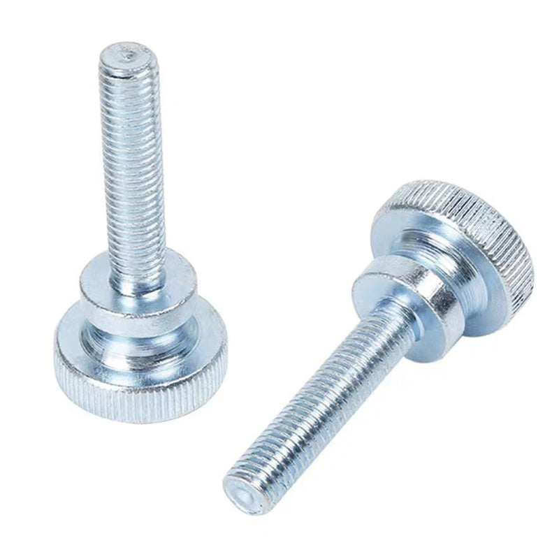 [Australia - AusPower] - M8-1.25 x 14mm Znic Plated Flat Knurled Head Fully Threaded Thumb Screws Bolts Fastener,Threaded Knurled Grip Knobs Thumb Screw,Vesa Screws, Monitor Mount Screws for TV and Monitor Mount,6 Pcs M8-1.25x14mm?6 Pcs? 