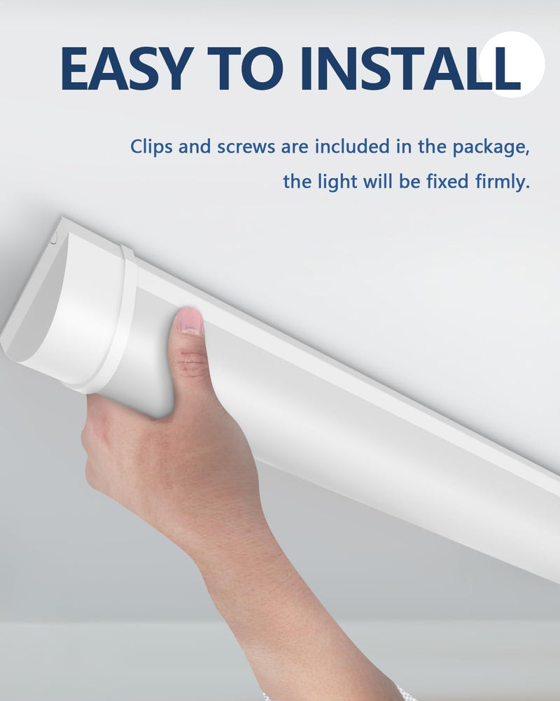 [Australia - AusPower] - Sararoom 2ft Led Shop Light Fixture, 20W LED Tube Light, 2400lm,4000K Neutral White, 60cm 23.6inch LED Garage Closet Light Ceiling Light for Office Home Basement, No Plug, No Ground Wire 2FT 20W 1Pc 