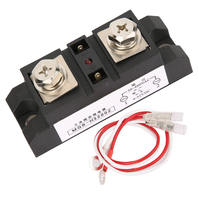 200A Industrial Solid State Relay, High Switching Speed Noiseless Industrial Solid State Relay Relay DC Control AC SSR Anti Vibration for Petrochemical Equipment