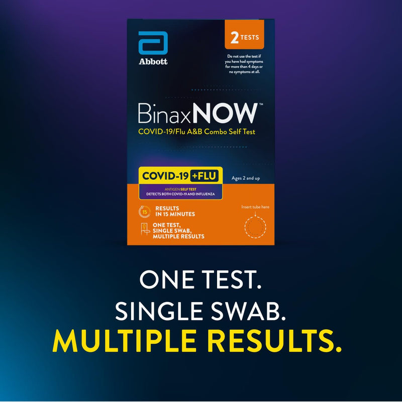 [Australia - AusPower] - BinaxNOW COVID-19/Flu A&B Combo Self Test, 2 Count 2 Tests 
