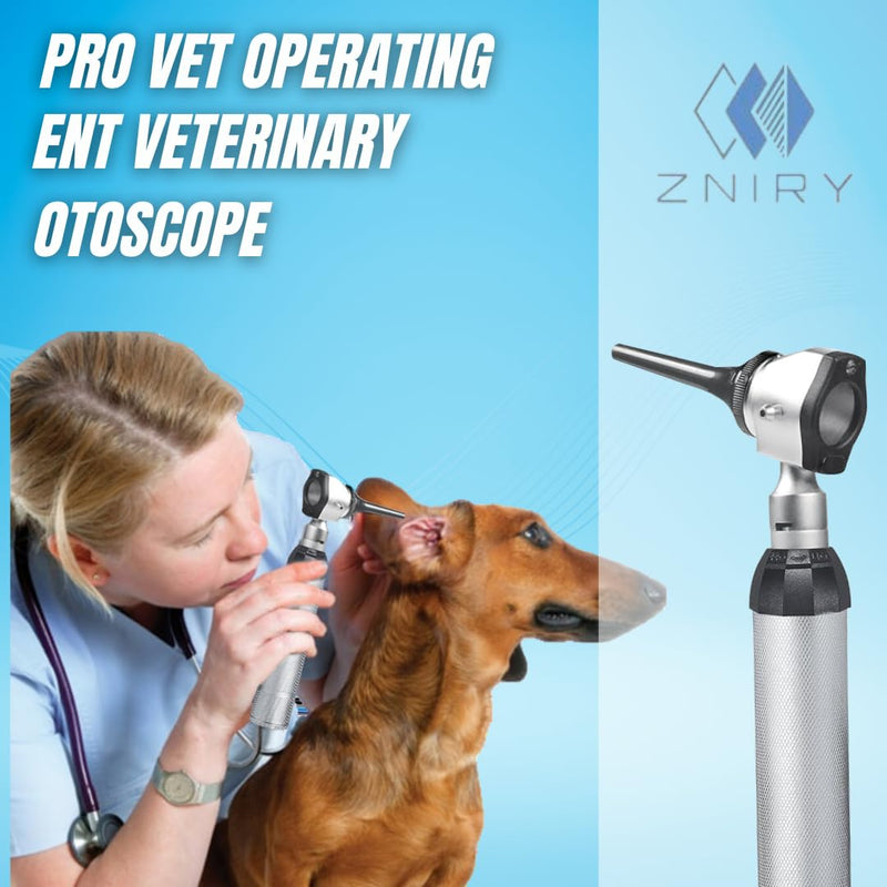 [Australia - AusPower] - Veterinary Otoscope Opthalmoscope LED ENT Diagnostic Set, with Diagnostic Premium Instruments Vet Otoscope Set, Otoscope for Dogs, Pet Otoscope 
