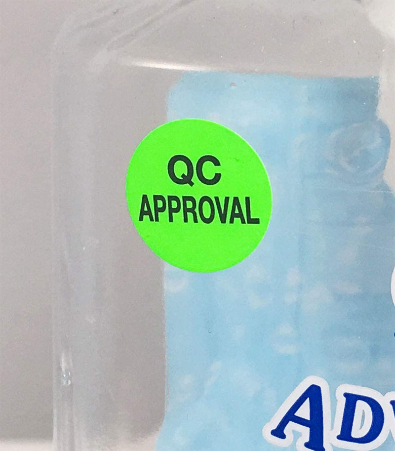 InStockLabels QC Stickers, 1000 Labels Per Roll – Quality Control Approval Stickers for Inventory Organization & Management, Fluorescent Green Label Stickers for Warehouse and Manufacturing