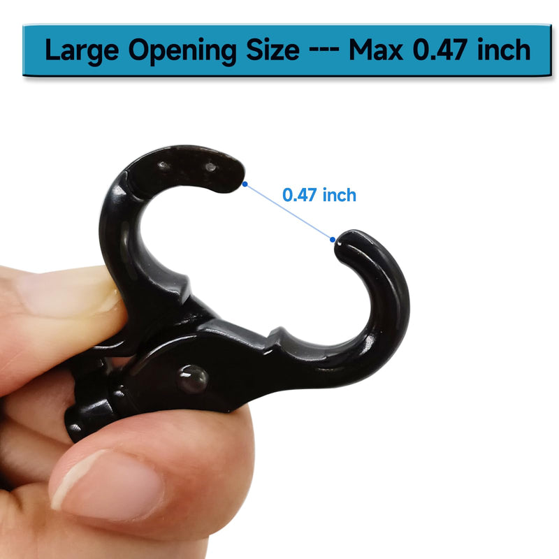 [Australia - AusPower] - Trigger Snap Hooks 2.32'' x 0.82'' Zinc Alloy Black Swivel Snap Hooks Heavy Duty Metal Lanyard Clips Hardware for Purse Bag Bird Cages 10 