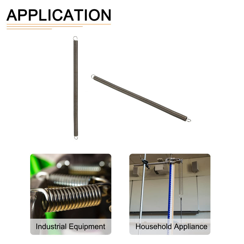 [Australia - AusPower] - 1.2x12x300mm(WxODxL) Extension Spring - 1Pack - Good for Home Repair Machinery - Spring Steel Extended Compressed Spring - Dark Grey 1.2x12x300mm 
