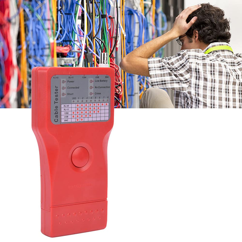 [Australia - AusPower] - 5 in 1 Multifunctional Network Cable Tester 1394 Line Tester BNC Meter with Remote Unit 