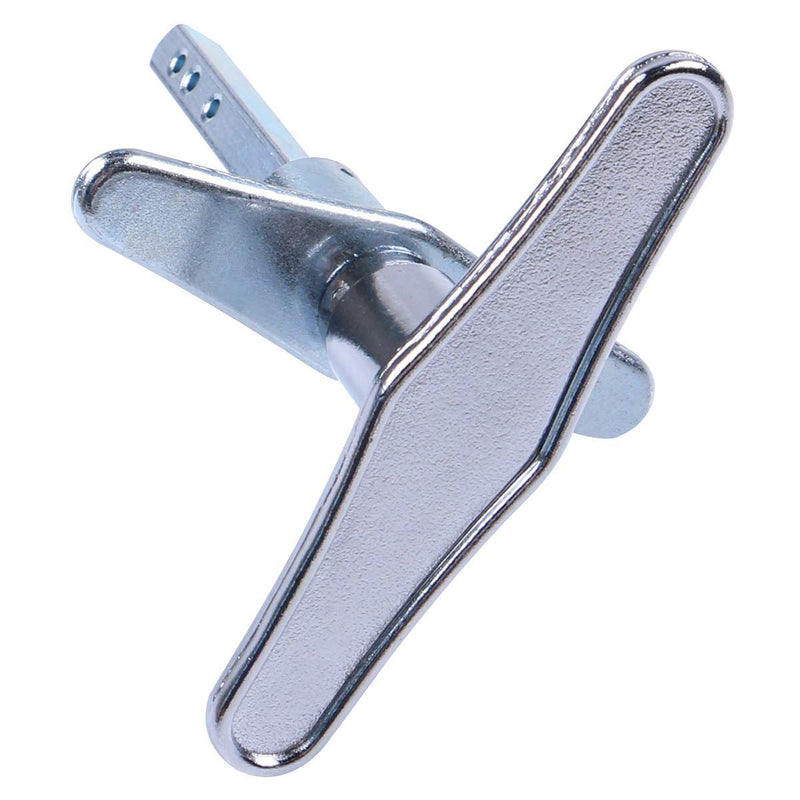 COLIBROX Garage Door Lock Dummy T Handle Assembly Non-Locking Door Hardware Kit (Without Keys) Chrome Plated