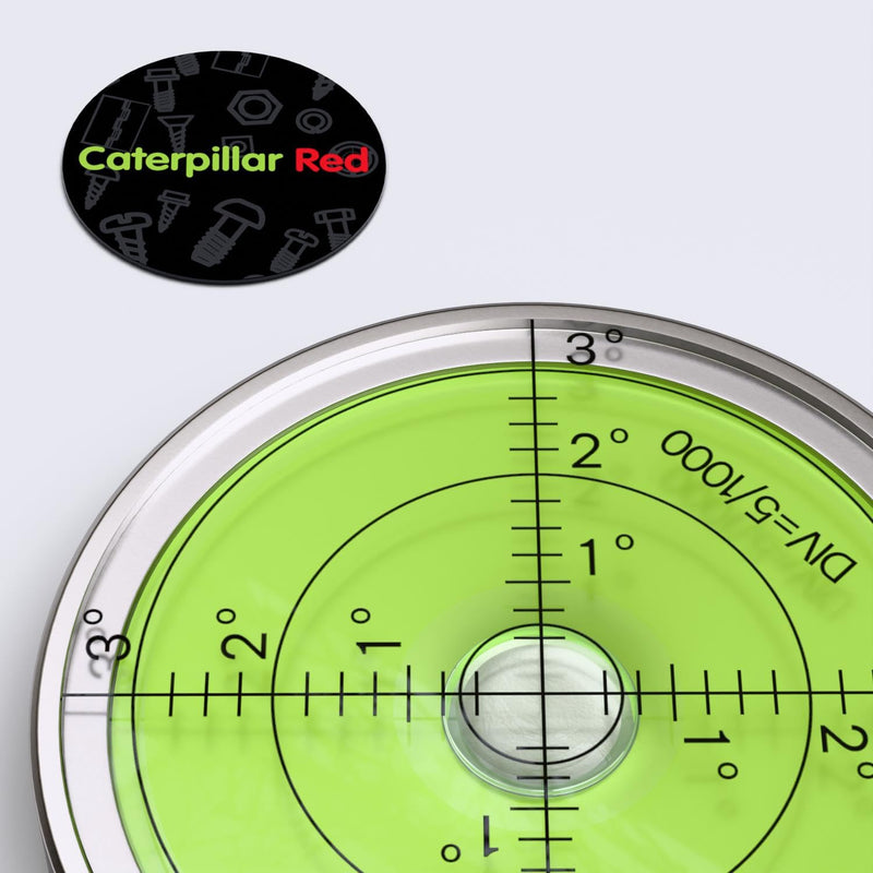 [Australia - AusPower] - Magnetic Metal Large Spirit Bubble Level 60mm Diameter, (2 23/64 in), Surface Level - Metal Housing, Bulls Eye, Green/Silver 