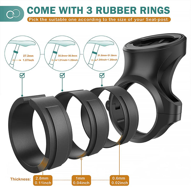 [Australia - AusPower] - TUSITA Seat Post Quarter Turn Mount Compatible with Garmin Varia RTL510 RTL515 RVR315 Rearview - Fit 27.2mm 30.9mm 31.6mm Bars Seatpost 