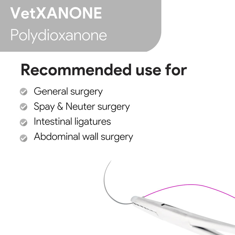 [Australia - AusPower] - VeterSut VetXANONE Absorbable Polydioxanone Surgical Suture USP Size 0, (CP-1) 1/2 36mm Reverse Cutting Needle, 36 Inches (90 cm), 12 Count, Veterinary Use Only 