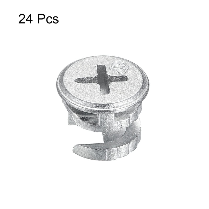[Australia - AusPower] - Cam Lock Nut for Furniture, 24pcs 12x10mm Joint Connector Locking Nuts Furniture Connecting Cam Fittings 24 