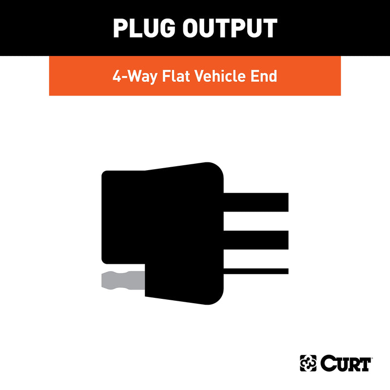 [Australia - AusPower] - CURT 56175 Non-Powered 3-to-2-Wire Splice-in Tail Light Converter, 4-Pin Wiring Harness , Black 