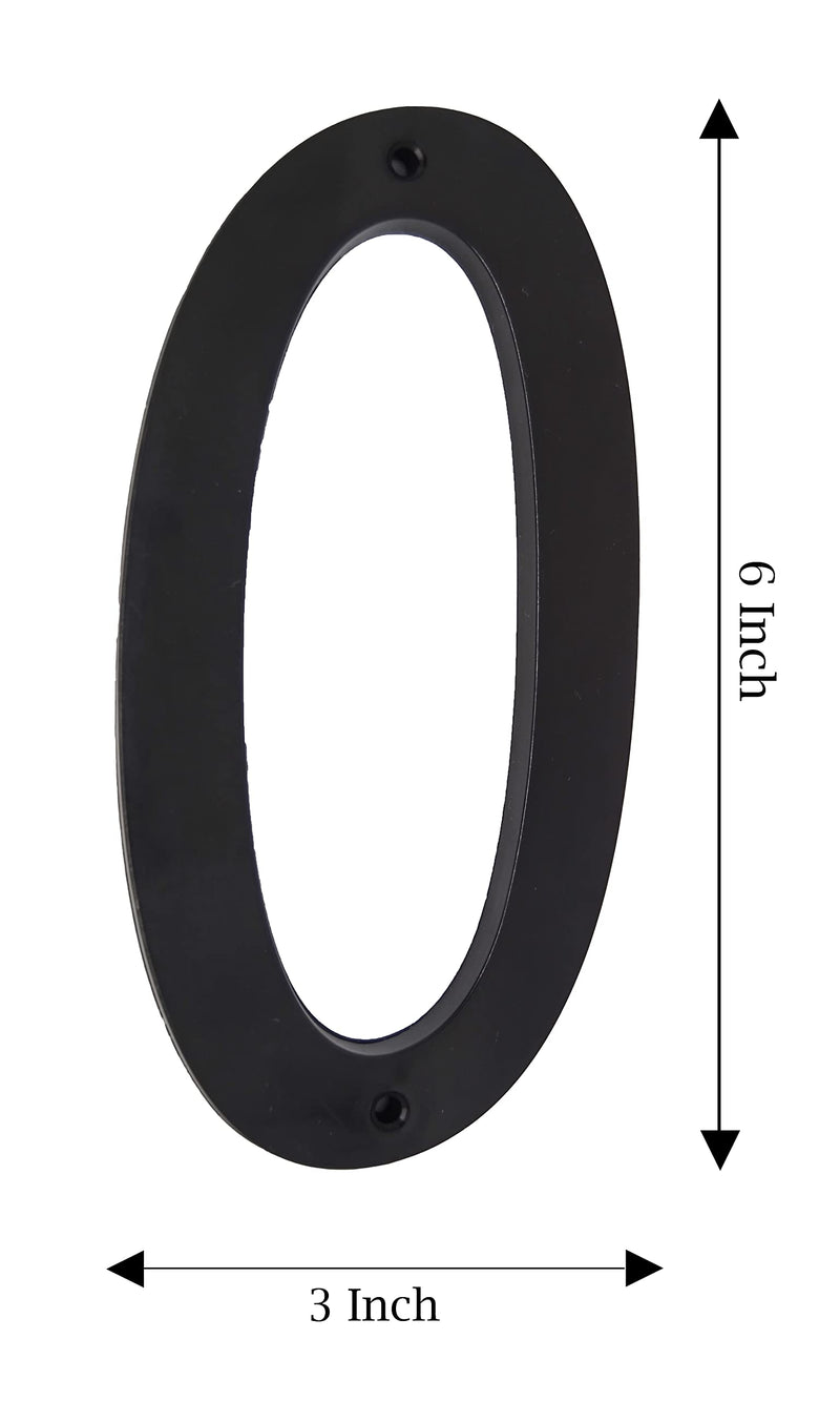 6 Inch House Numbers Contractor Pack 11 pcs - Home Address Street Number for Outdoor indoor Exterior Building Apartment Yard Farmhouse Black Hard Plastic UV resistant Numbers