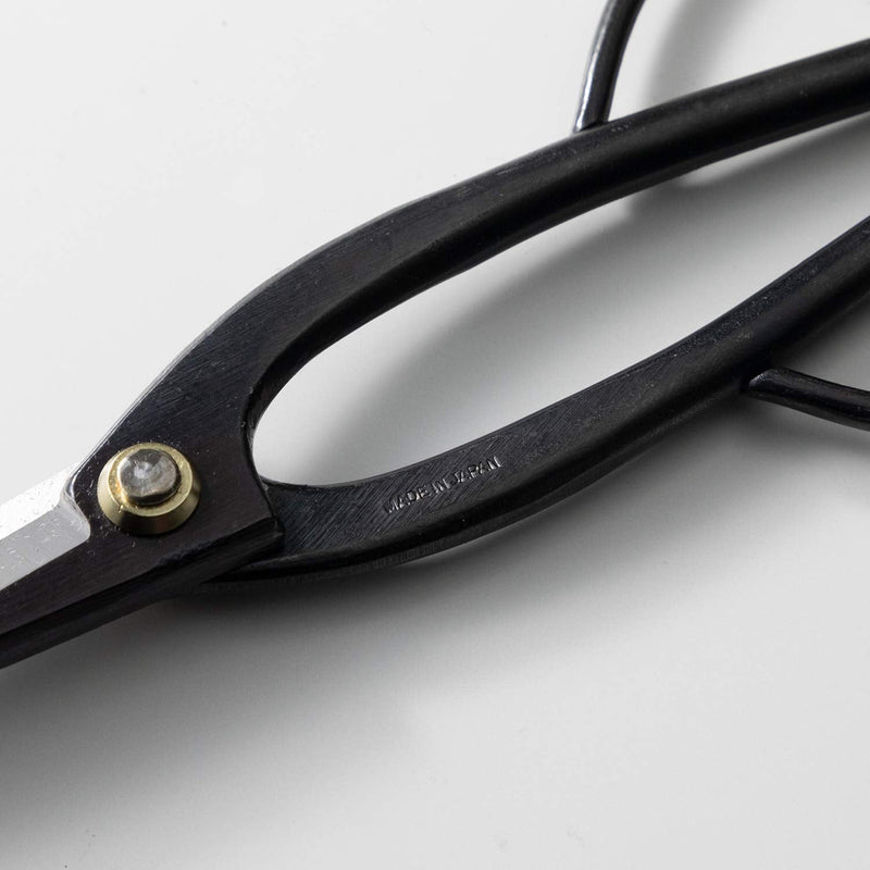 Wazakura Ashinaga Bonsai Pruning Scissors 8inch (200mm) MADE IN JAPAN, Long Handle Bonsai Cutter in Carbon Steel, Rose Pruning Shears, Flower Scissors, Japanese Gardening Tools Ashinaga Long Handle Black