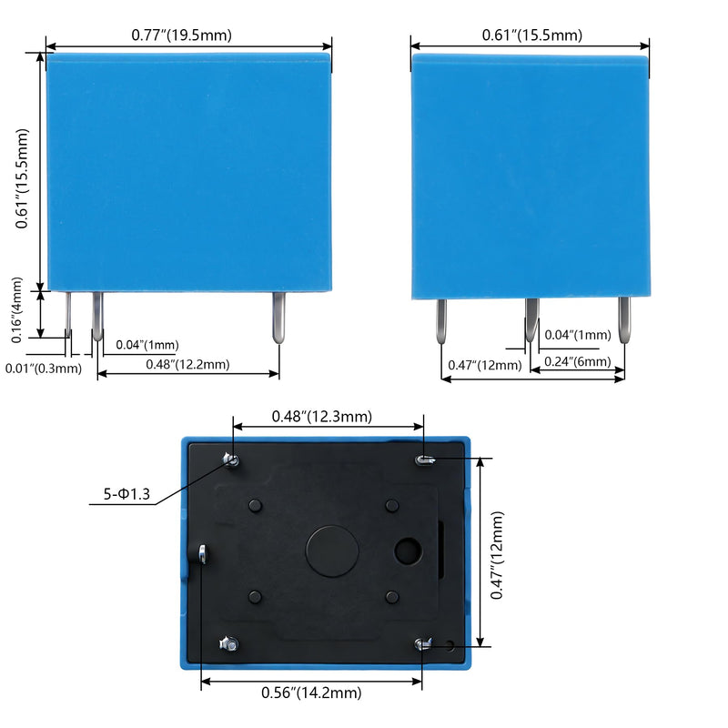 [Australia - AusPower] - 50Pcs PCB Power Relay JQC-3F(T73), DC 5V Coil, 7A 240VAC, SPDT, 5 Pins (50) 50 5VDC 