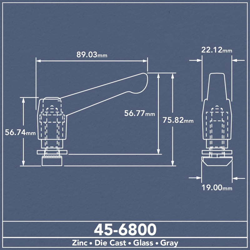 [Australia - AusPower] - 80/20 8020, 45-6800, 45 Series, Gray L-Handle Linear Bearing Brake Kit for Linear Bearing Extrusion Accessories 
