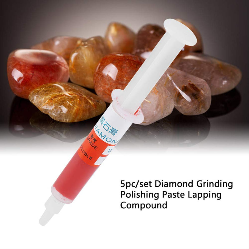 [Australia - AusPower] - Set of 5 Diamond Grinders, Diamond Polishing Paste Metal 8000 Diamond Paste Polishing Paste Lapping Paste Needle Tube W1.0# 8000 (W3.5 (3000 Mesh Fine Polishing)) W3.5 (3000 mesh Feinpolieren) 