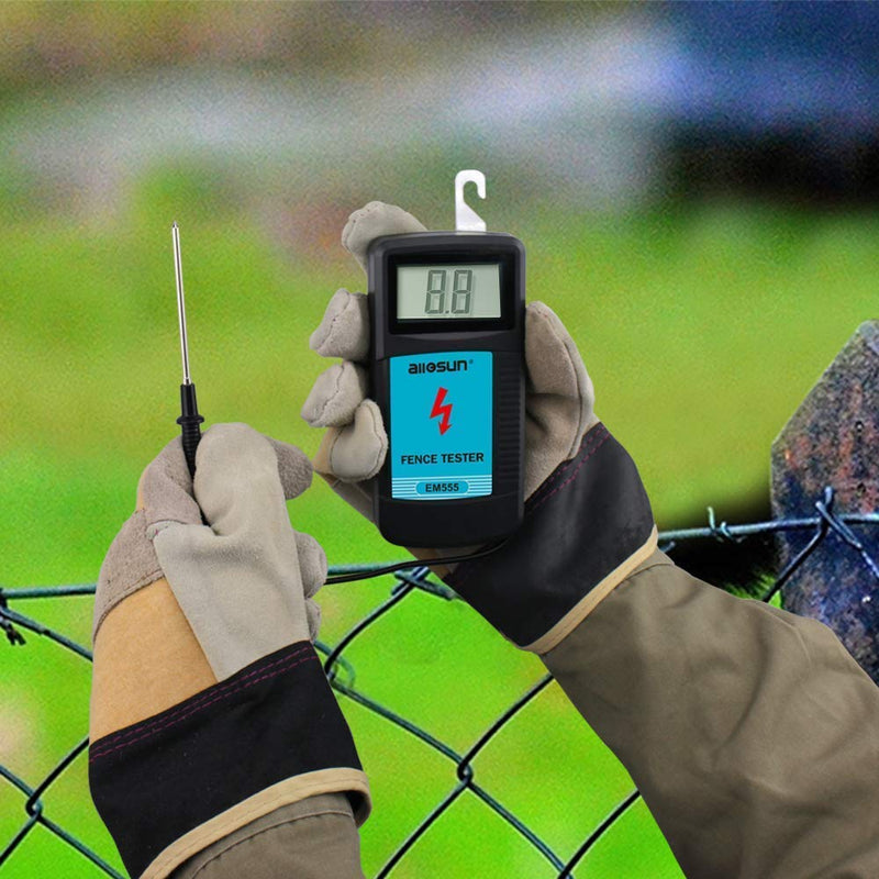 [Australia - AusPower] - ALLOSUN Electric Fence Tester Fault Finder Digital Electric Fence Voltage Tester (EM555+GK503B) 