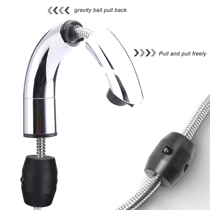 [Australia - AusPower] - ZIJANG Kitchen Tap Hose Weight, 320 g Heavy Black Ball Replacement Part for Kitchen Tap, Heavy Ball Replacement Part for Kitchen Taps with Screws, Suitable for Most Tap Hoses 