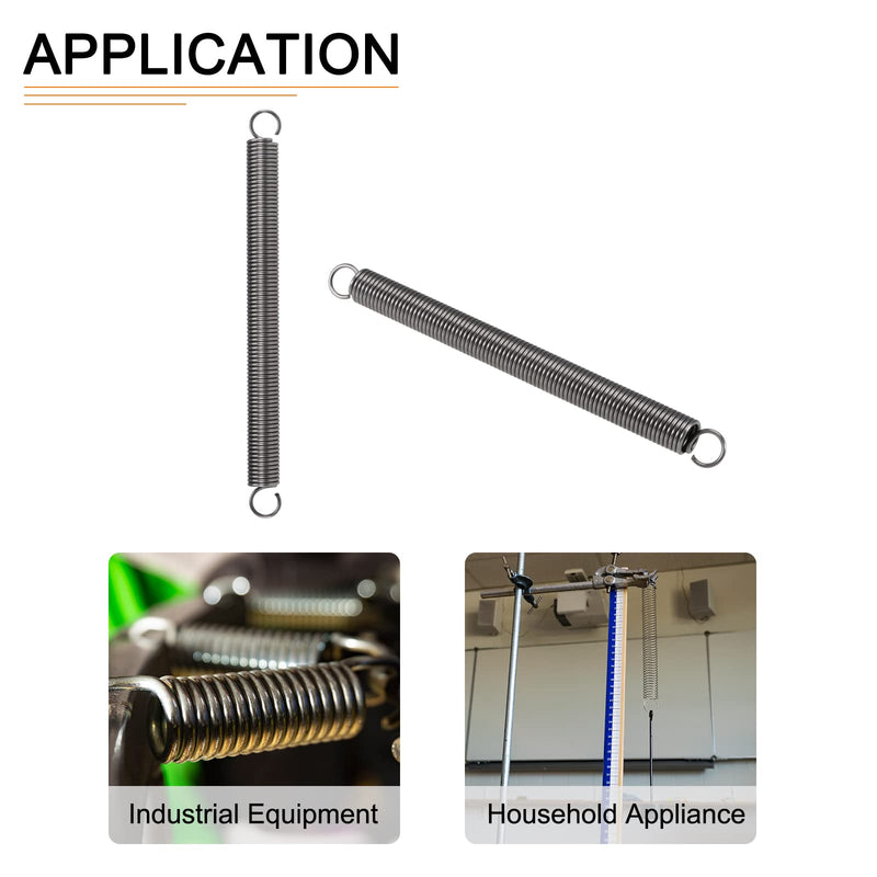 [Australia - AusPower] - 2x16x200mm(WxODxL) Extension Spring - 2Pack - Good for Home Repair Machinery - Spring Steel Extended Compressed Spring - Grey 2x16x200mm 