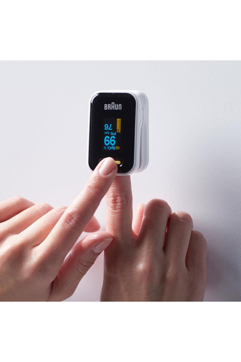 Braun Pulse Oximeter 1 | Precise Blood Oxygen Meter | Home Use | For Patients with COPD, Pneumonia, Sleep Apnea | Ideal for Athletes | YK-81CEU, Packaging Design May Vary