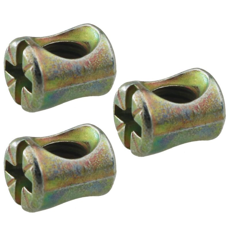 [Australia - AusPower] - Cross Dowels/Barrel Nut FMHXG 20PCS M6x13mmx10mm Cross Dowels Slotted Barrel Nuts for Furniture Beds Crib Chairs, Barrel Nuts 